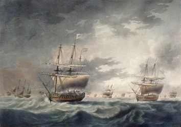 Een storm die opkomt, gegraveerd door Francis Jukes, uitgegeven in 1795